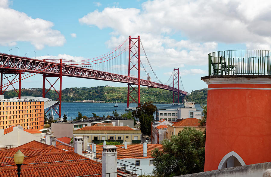 Ponte 25 de Abril Lisbon Photograph by Sally Weigand