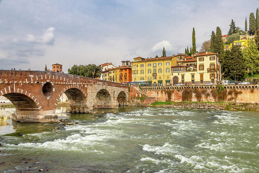 Ponte Pietra in Verona Photograph by W Chris Fooshee