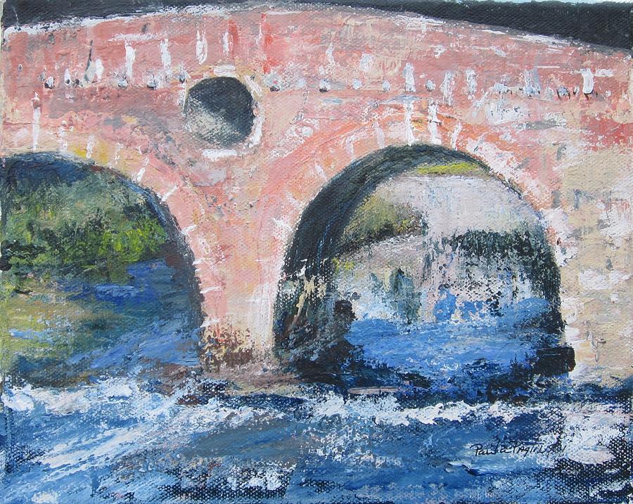 Ponte Pietra Painting by Paula Pagliughi