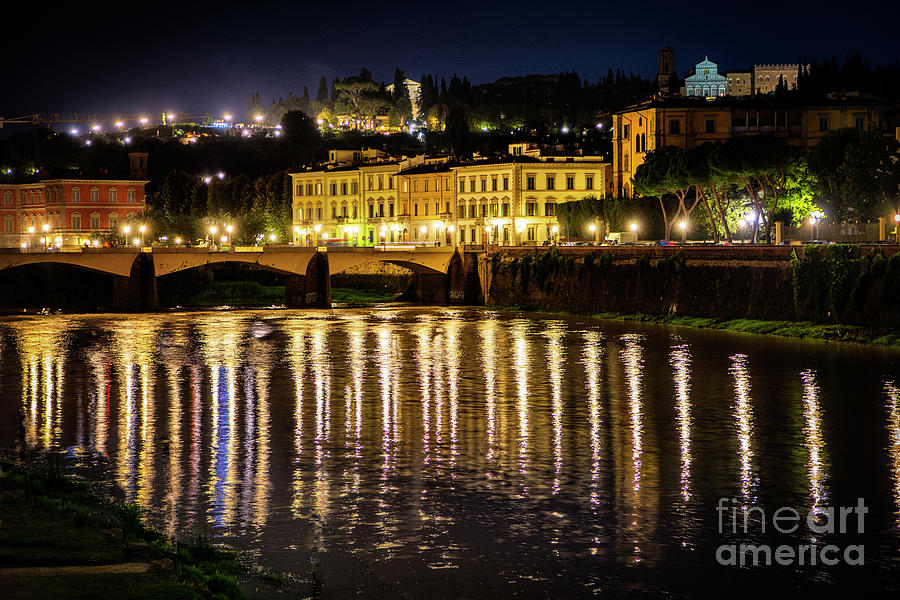 Ponte Vecchio And Arno River In Florence, Italy Photograph