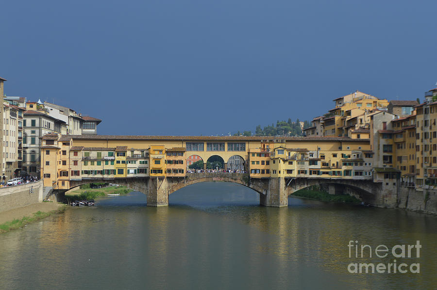 Ponte Vecchio Before The Rain Photograph by Aicy Karbstein