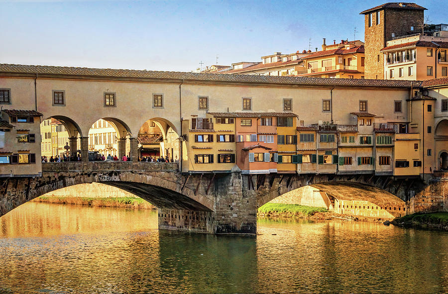 Ponte Vecchio Florence Italy Afternoon Photograph by Joan Carroll