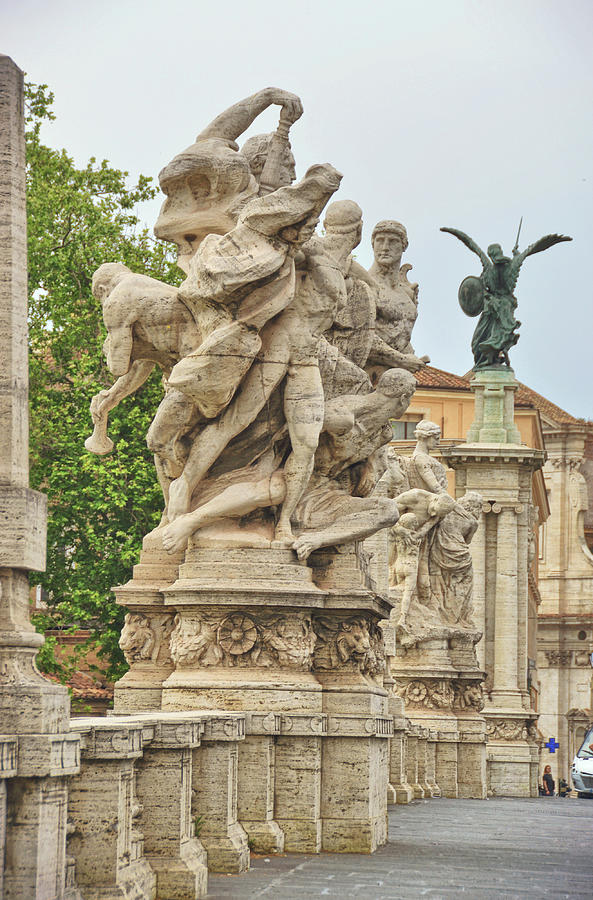 Ponte Vittorio Emanuele II Sculpture Photograph by JAMART Photography