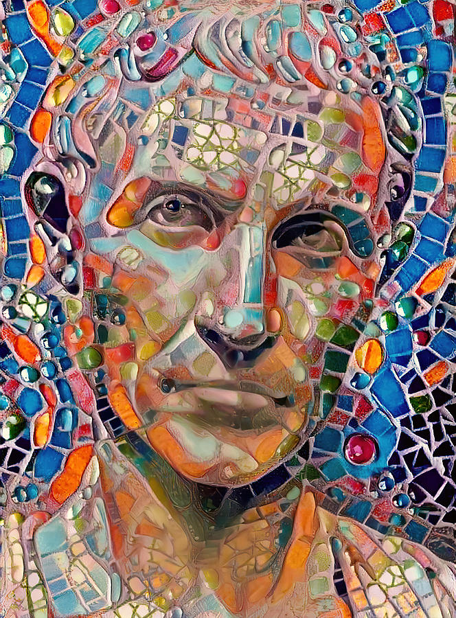 Pontius Pilatus Mosaic Portrait Digital Art by Yury Malkov
