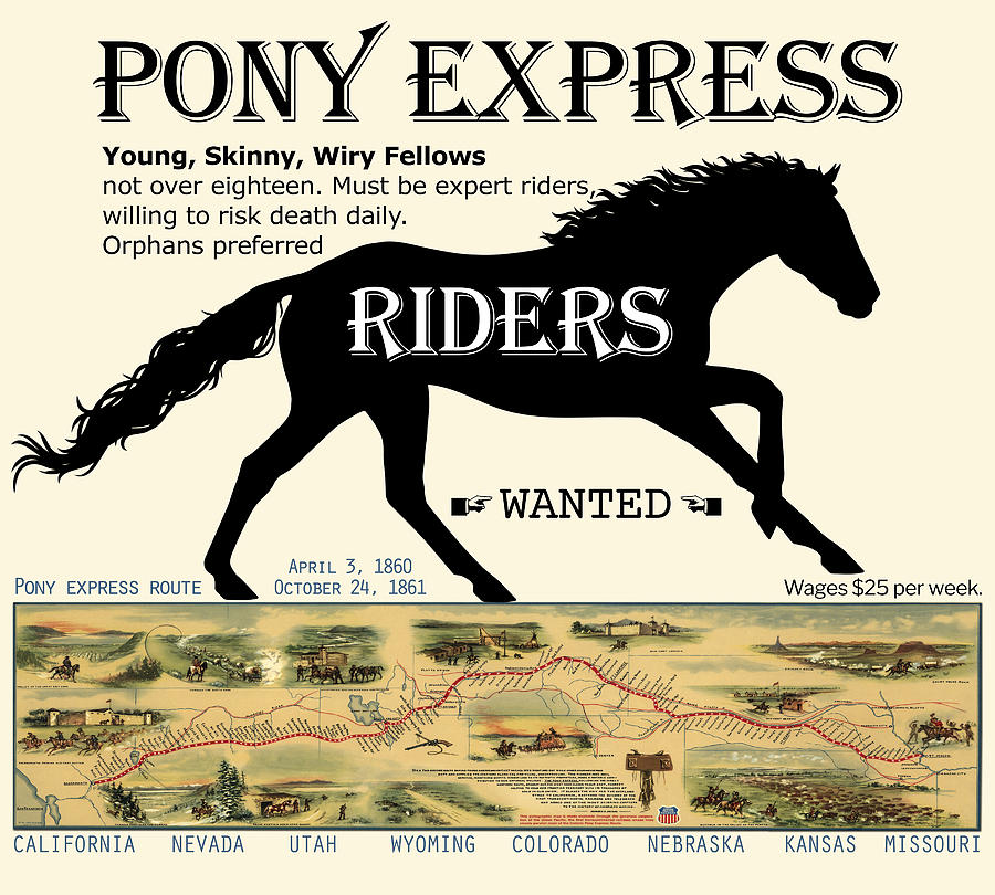 Pony Express Want Ad Digital Art by Lisa Redfern