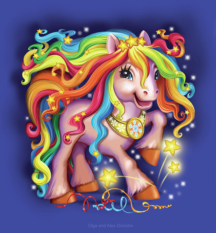 Toy Digital Art - Pony Rainbow by Olga And Alexey Drozdov