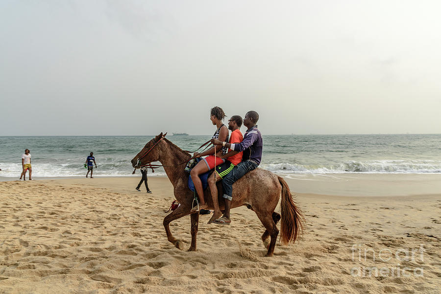 Pony Ride On Eluguishi Beach, Lagos Photograph by Johnnygreig