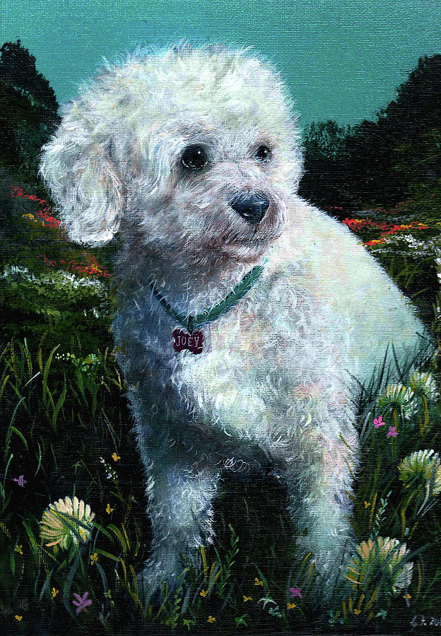 Animal Painting - Poodle by Greg Farrugia