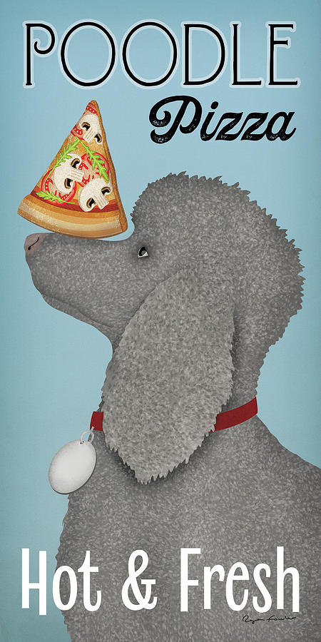 Animal Painting - Poodle Pizza by Ryan Fowler