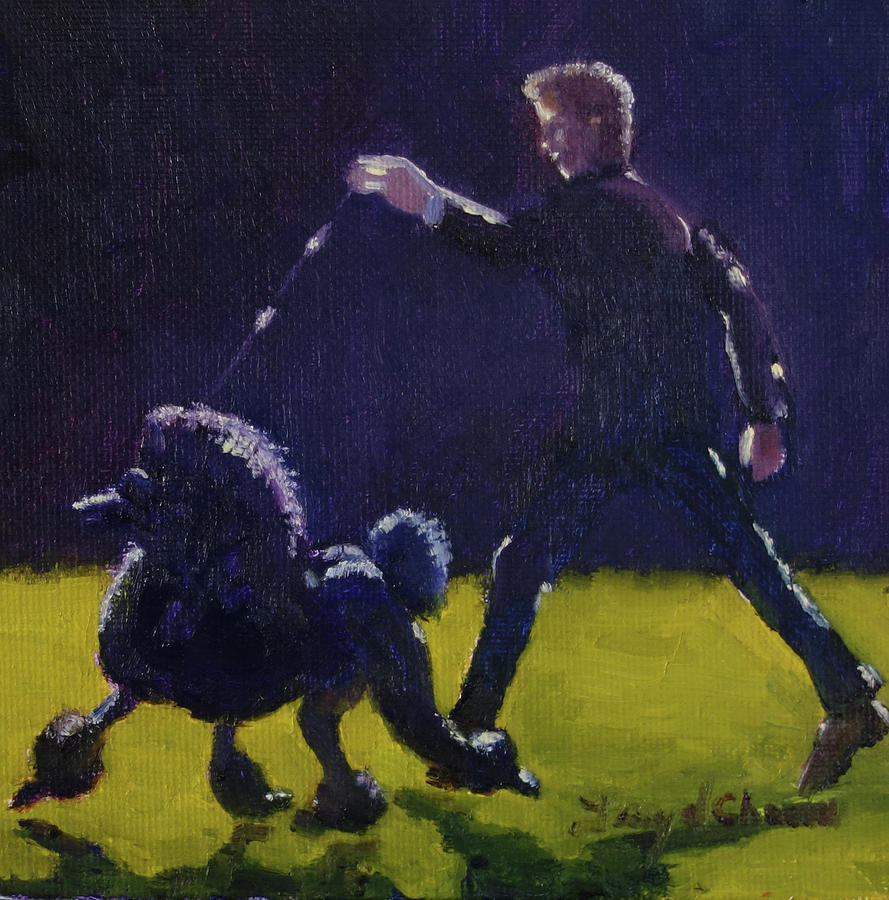 Poodle Show Painting by Terry Chacon