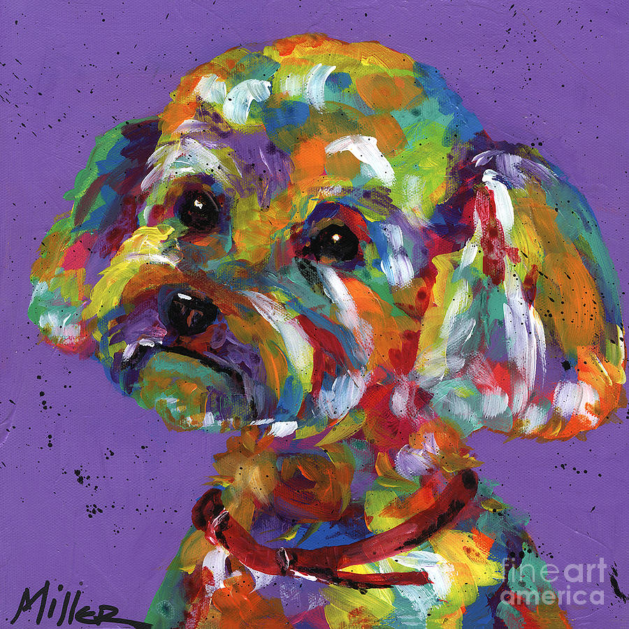 Poodle Painting by Tracy Miller