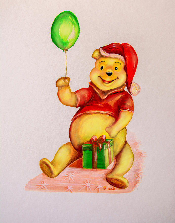 Pooh bear 2 Painting by Zina Stromberg