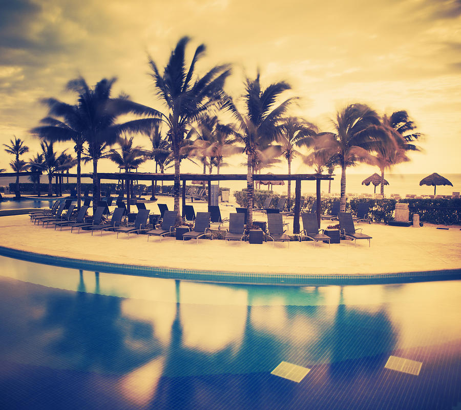 Pool At Mexican Resort Photograph by Thepalmer