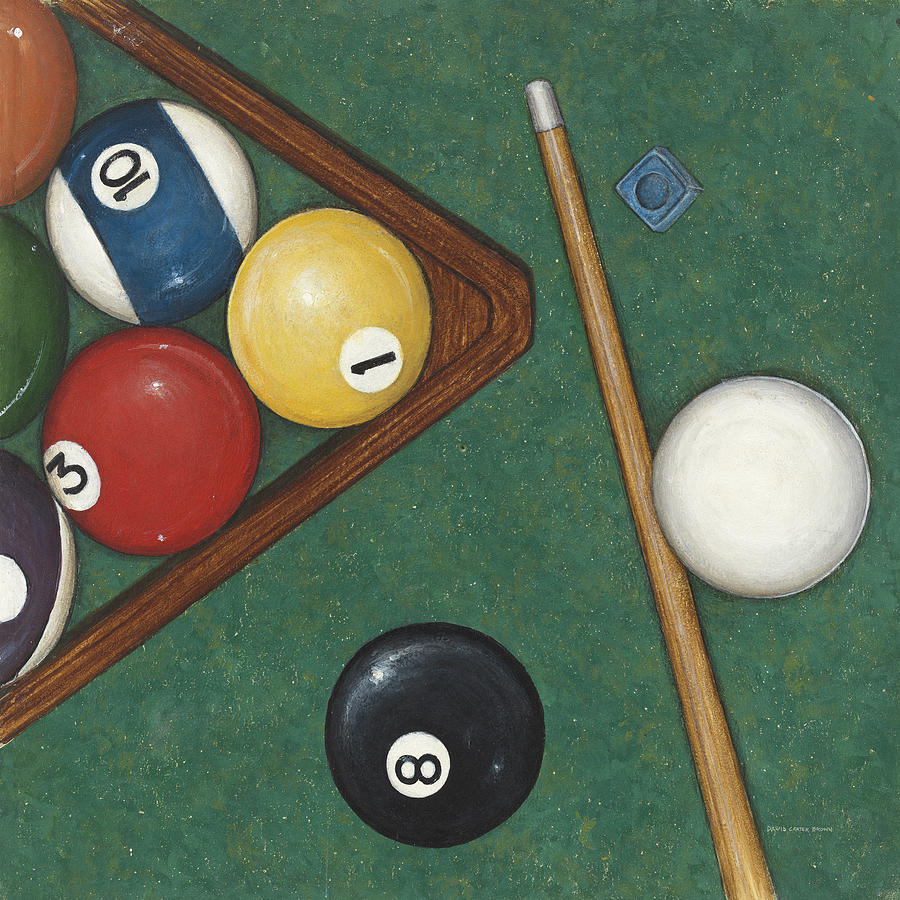 Ball Painting - Pool by David Carter Brown