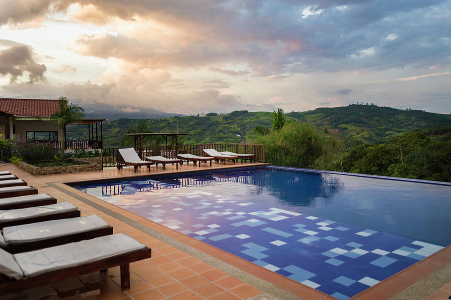 Pool La Huerta Hotel Lago Calima Valle del Cauca Colombia Photograph by Adam Rainoff