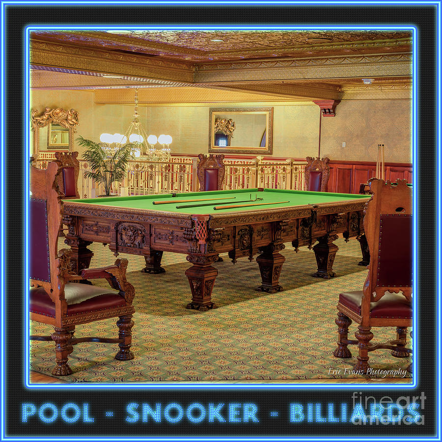 Pool  Snooker  Billiards  Gallery Button Photograph by Aloha Art