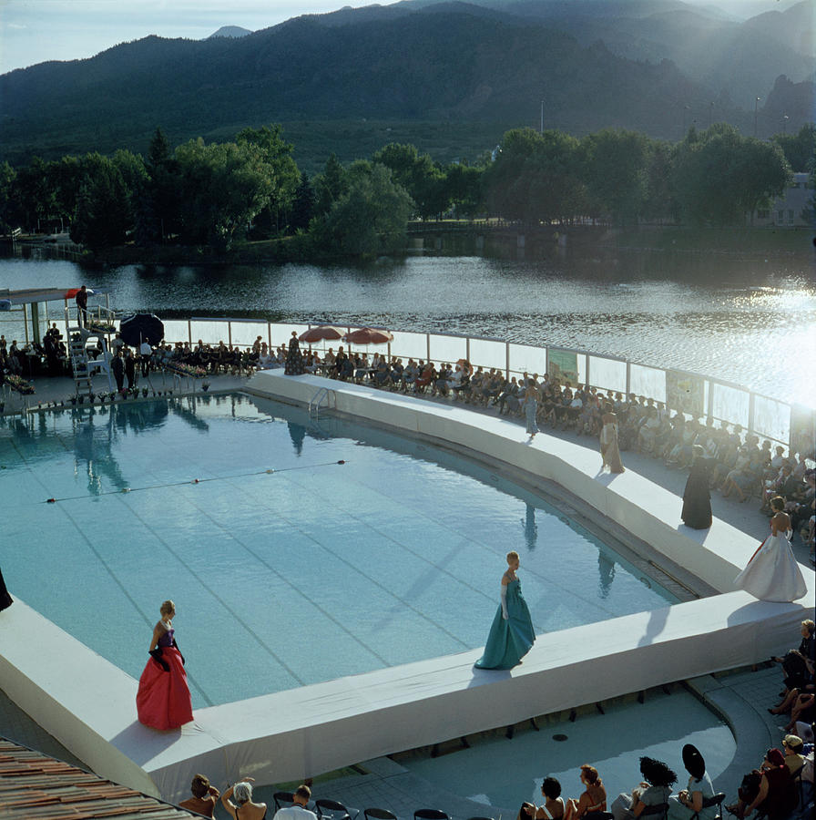 Poolside Fashion Show Photograph by Allan Grant