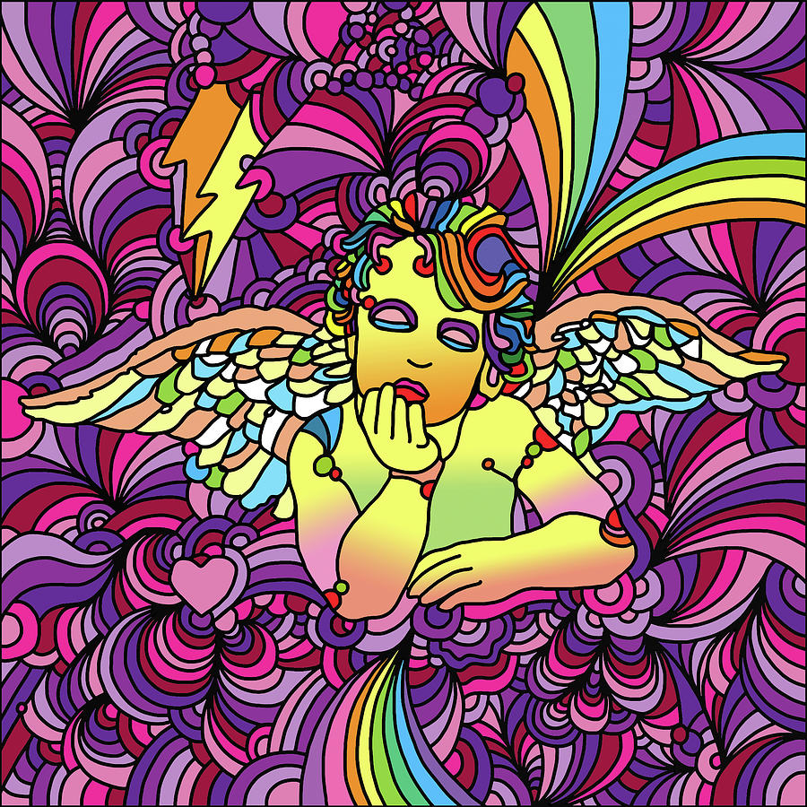 Cherub Digital Art - Pop-art-cherub-1 by Howie Green