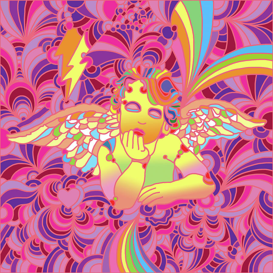 Cherub Digital Art - Pop-art-cherub-2 by Howie Green
