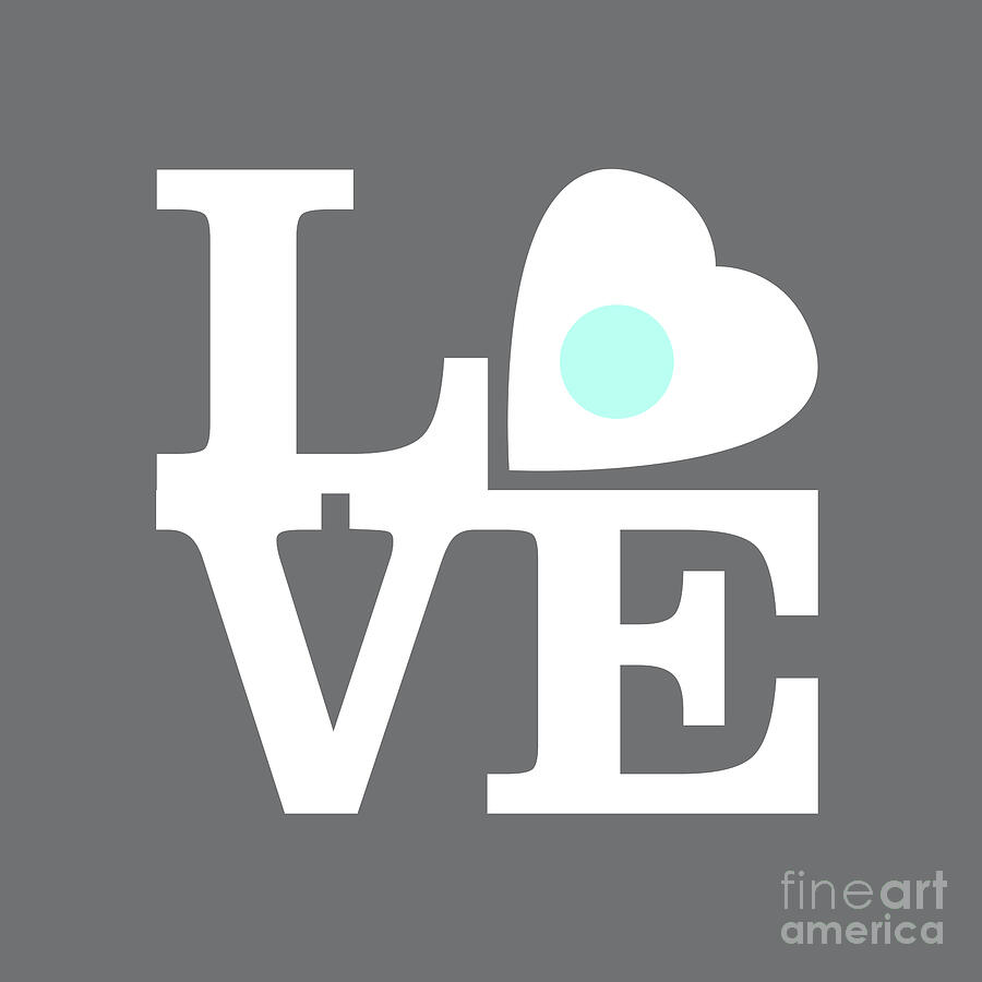 Pop art Love in gray Digital Art by Delphimages Photo Creations