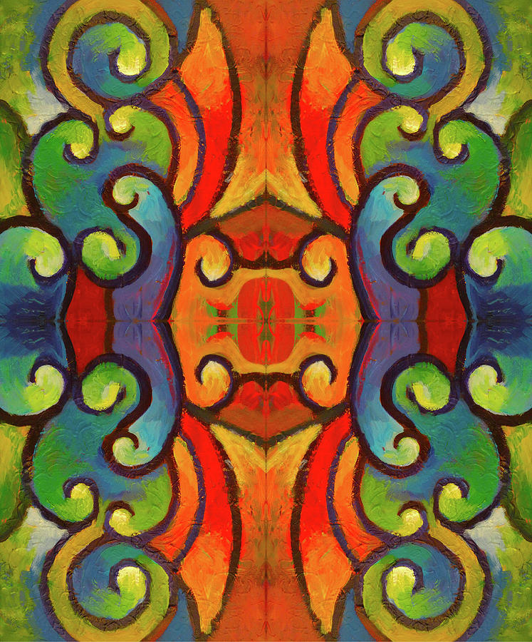 Colorful Digital Art - Pop Art Swirls by Howie Green
