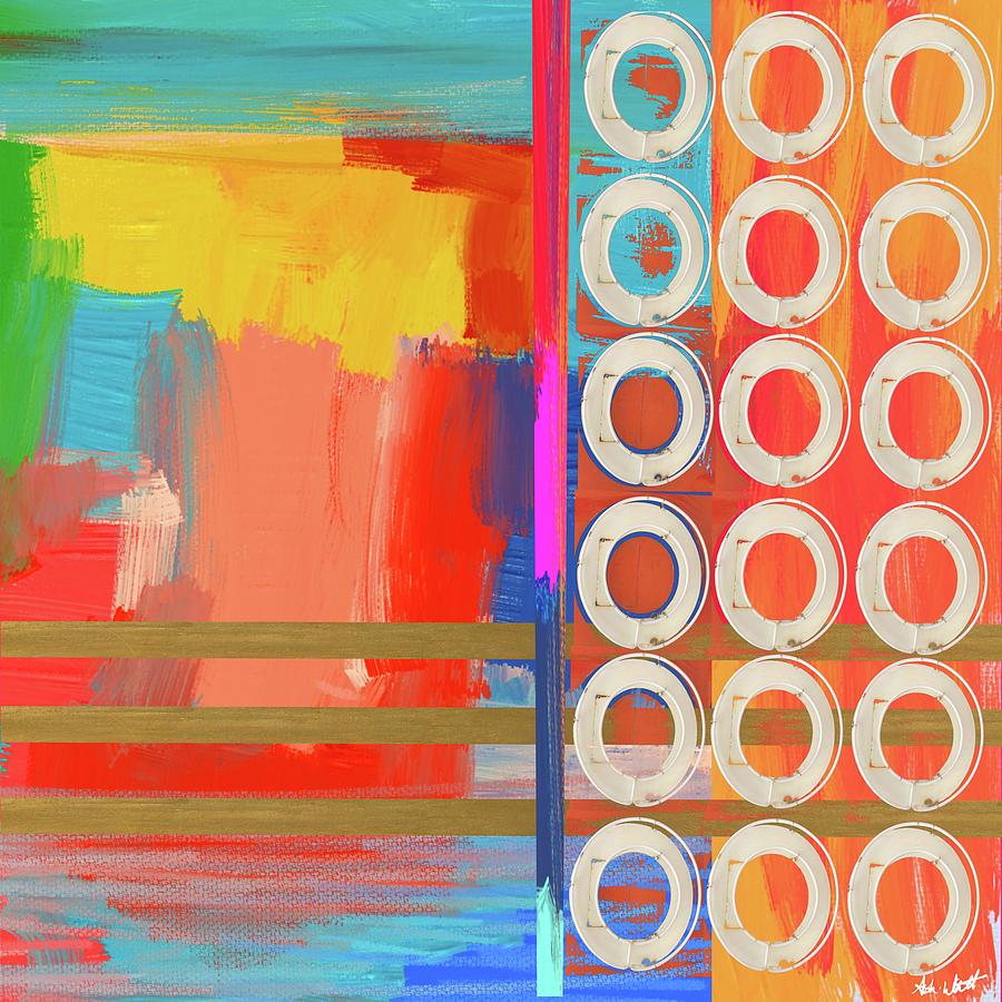 Colorful Mixed Media - Pop Deco I by Ash Whitt Colorful Mixed Media - Pop Deco I by Ash Whitt
