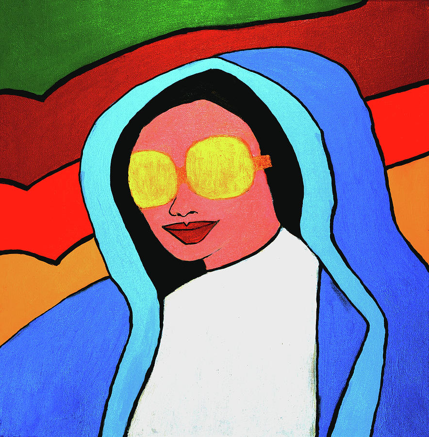 Pop Virgin Painting by Jose Rojas