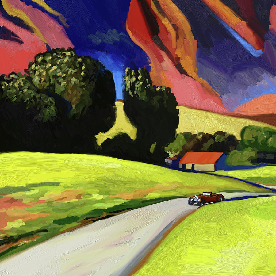 Pop_art_retro_landscape_916 Digital Art by Howie Green - Fine Art America