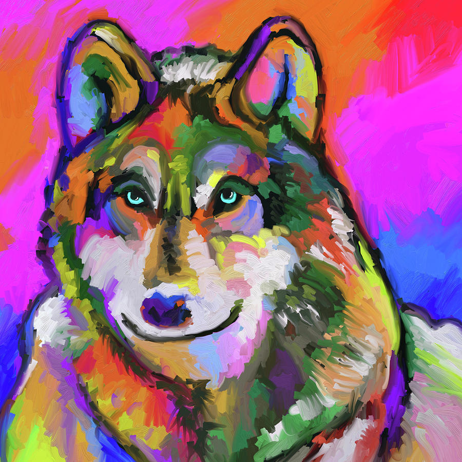 Wolves Digital Art - Pop_art_wolf_1 by Howie Green