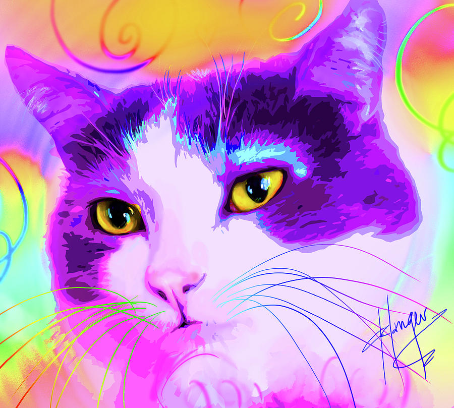 pOpCat Allie Painting by DC Langer