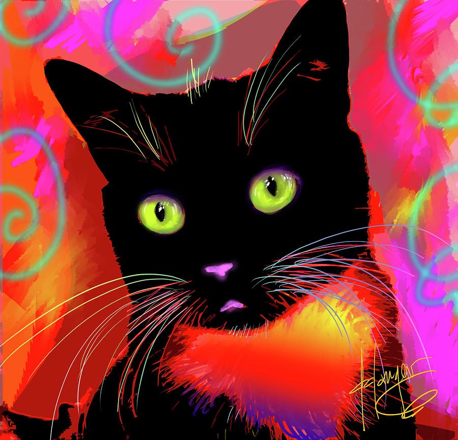pOpCat Bootsie Painting by DC Langer