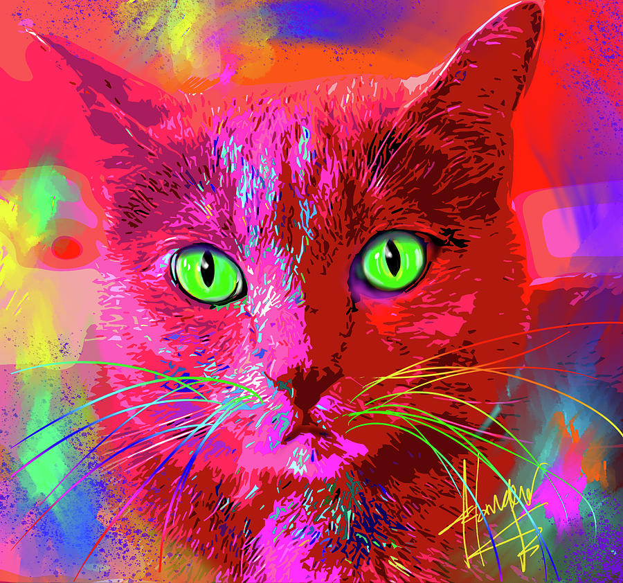 pOpCat Gracie Painting by DC Langer