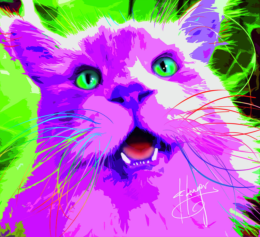 pOpCat Opera Cat Painting by DC Langer