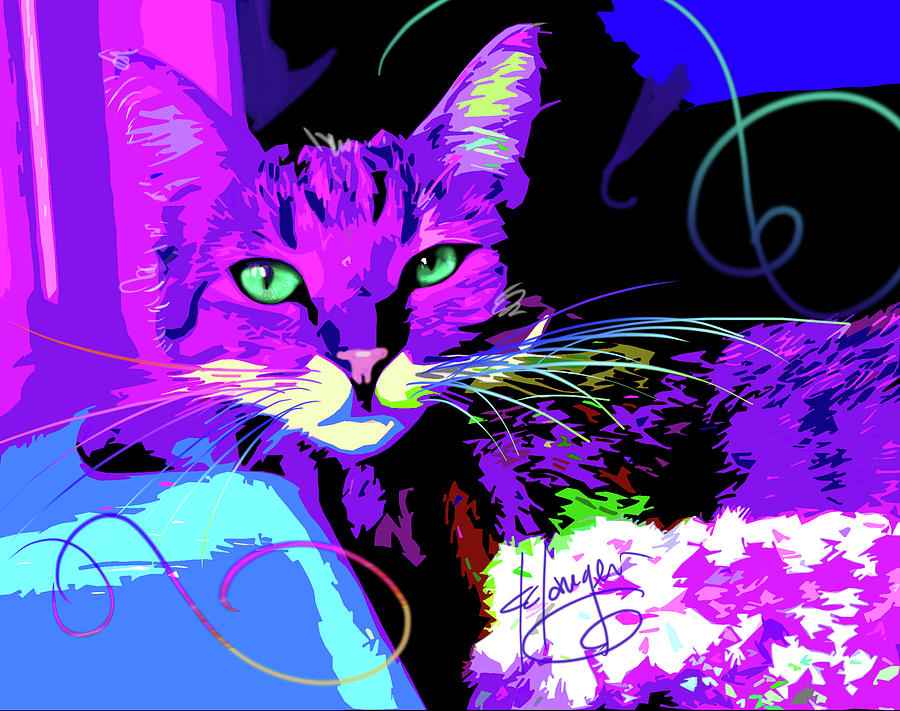 pOpCat Sophie Painting by DC Langer