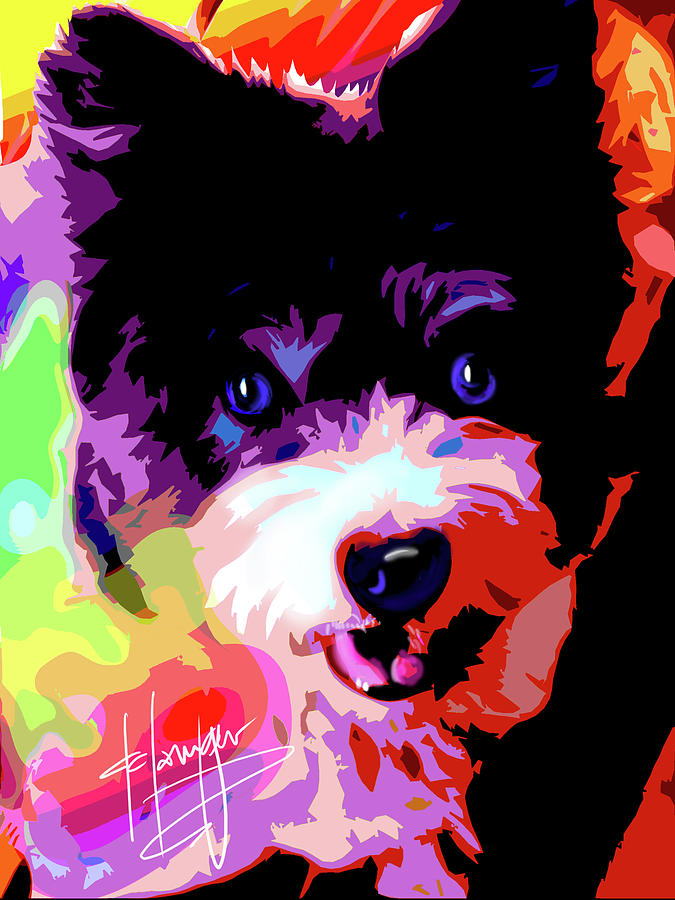 pOpDog Roxy Painting by DC Langer