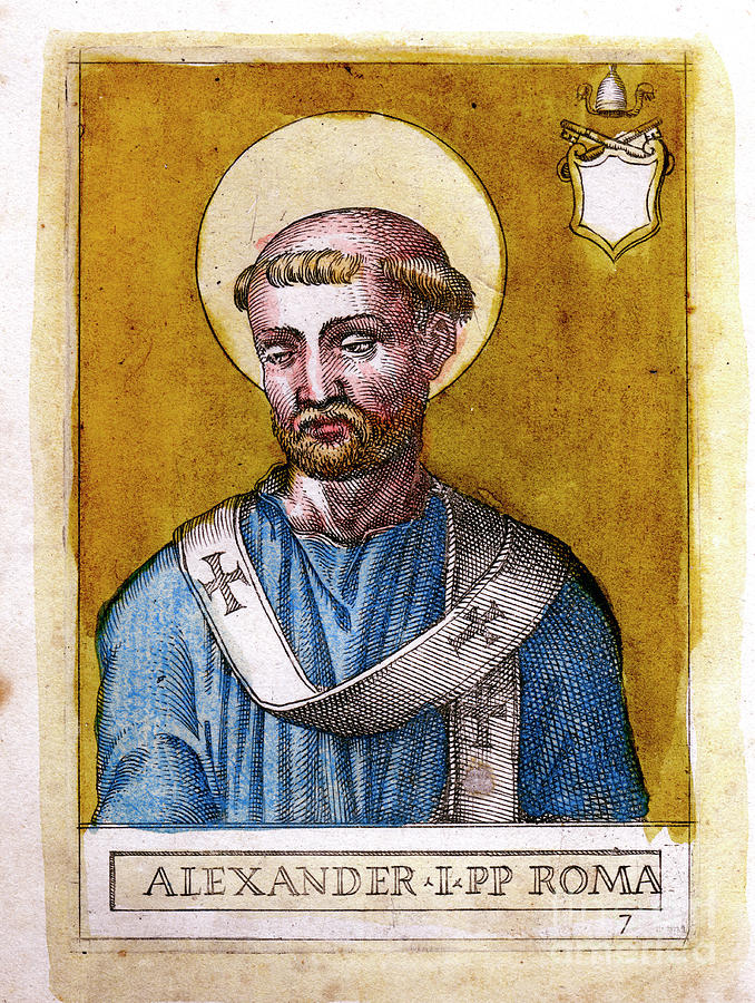 Pope Alexander I Drawing by Print Collector