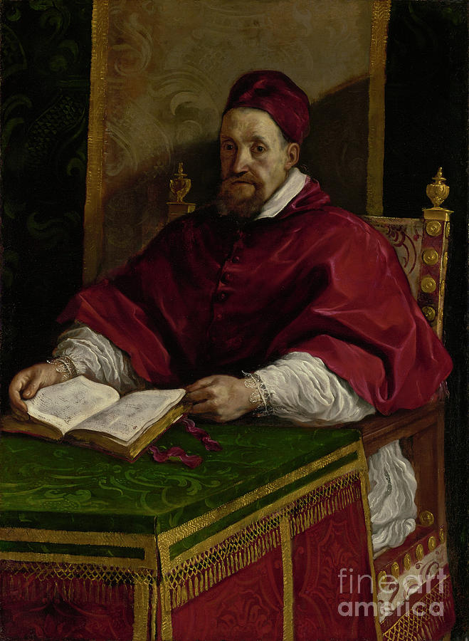 Book Painting - Pope Gregory Xv, C.1622-23 by Guercino