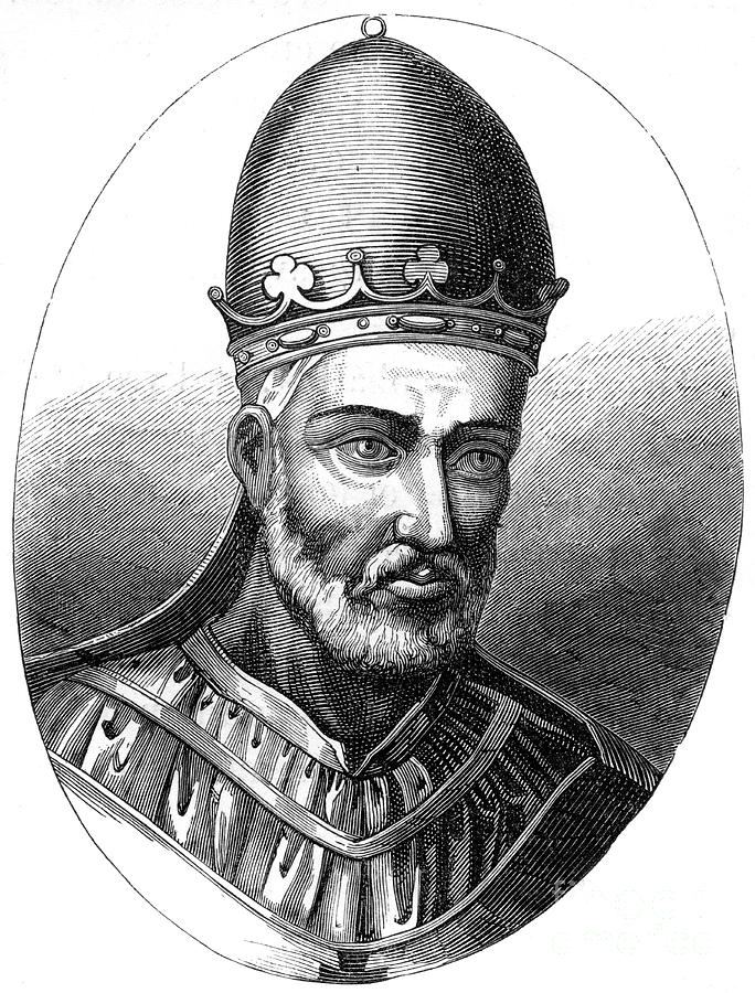 Pope Honorius IIi 1148-1227, 1849 Drawing by Print Collector