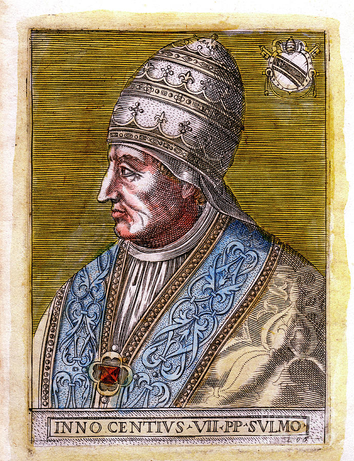 Pope Innocent Vii C1336-1406, C19th Drawing by Print Collector