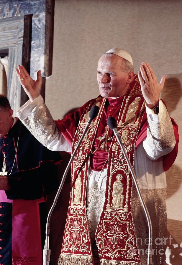 Pope John Paul II Speaking To Cardinals Photograph by Bettmann