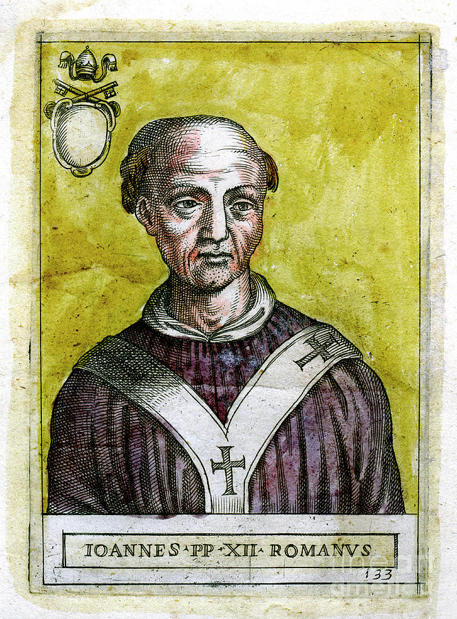 Pope John Xii C937-964, C19th Century Drawing by Print Collector