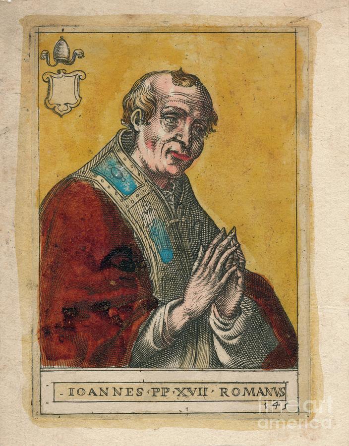 Pope John Xvii Creator Unknown Drawing by Print Collector