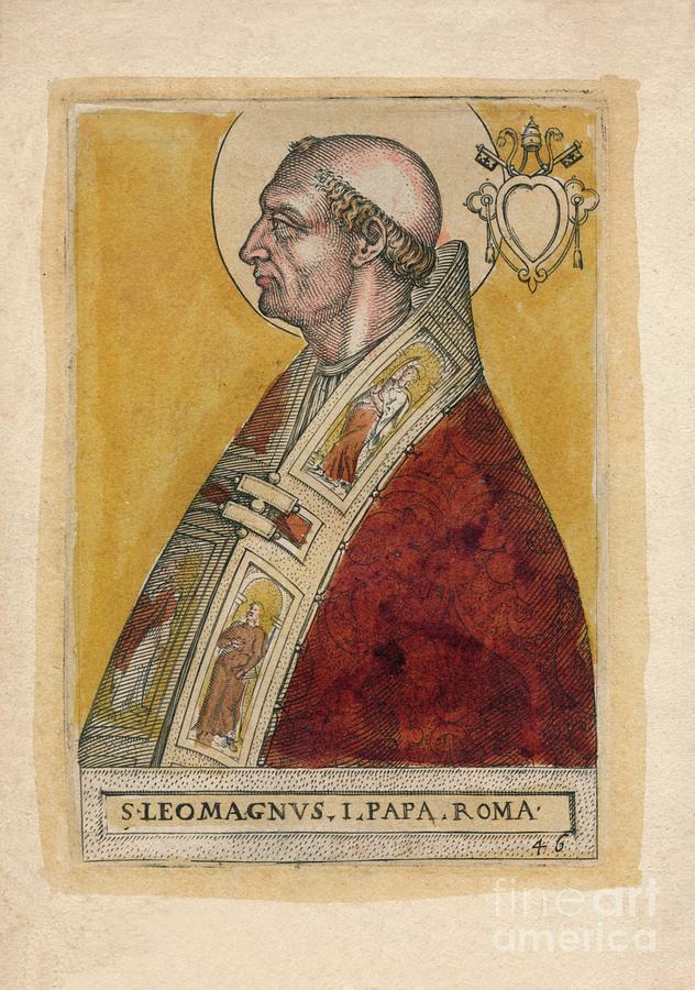 Pope Leo I Creator Unknown Drawing by Print Collector