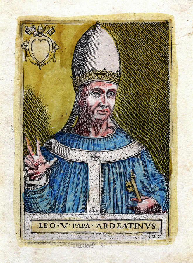Pope Leo V Drawing by Print Collector