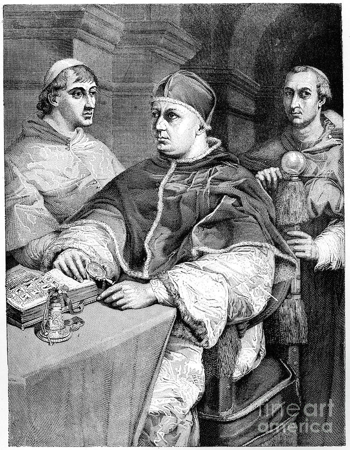 Pope Leo X, Giulio De Medici The Future Drawing by Print Collector