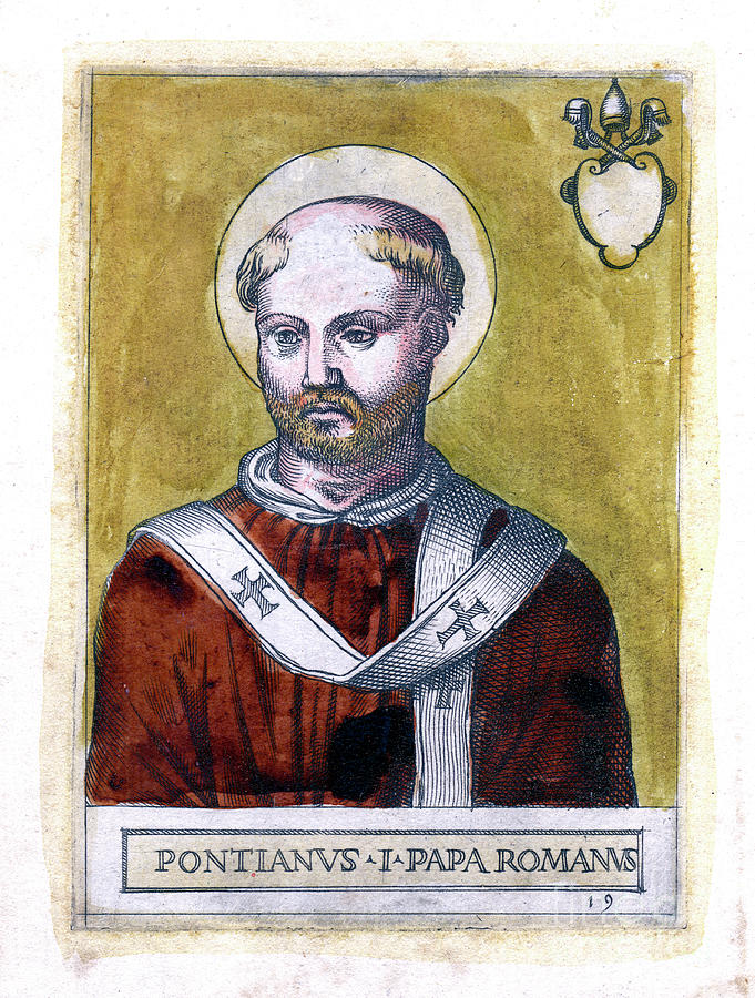 Pope Pontian I Drawing by Print Collector