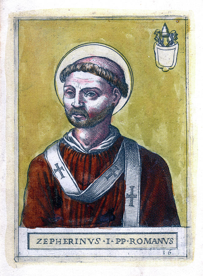 Pope Zephyrinus I Drawing by Print Collector