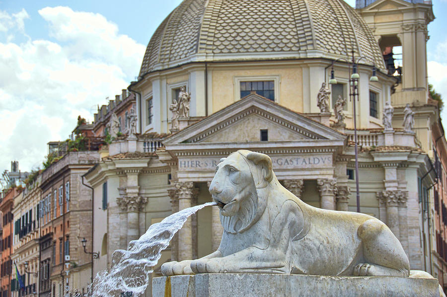 Popolo Fountain Lion  Photograph by JAMART Photography