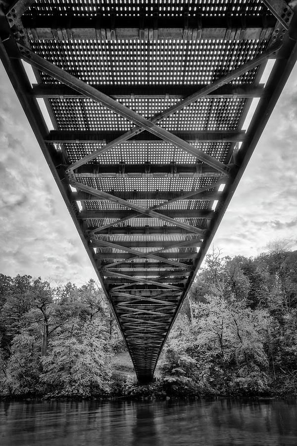Popolopen Footbridge  BW Photograph by Susan Candelario