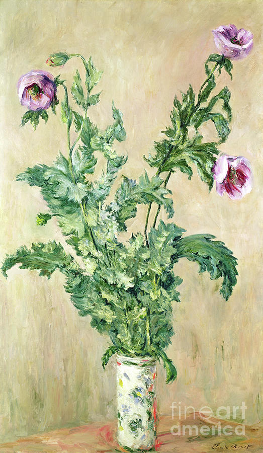 Poppies, 1882 By Monet Painting by Claude Monet